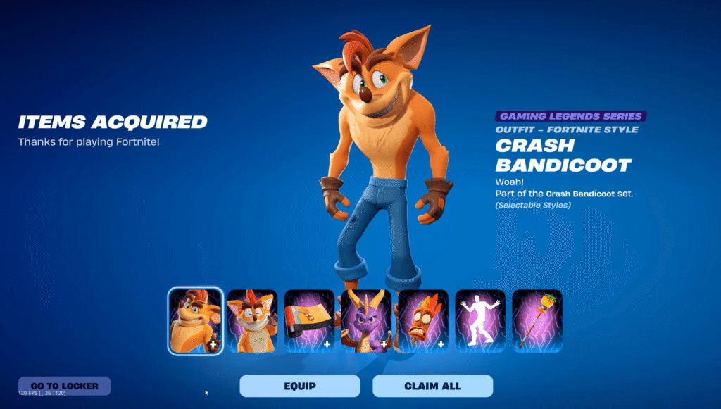 Fortnite Guide: How to Get the Crash Bandicoot Skin