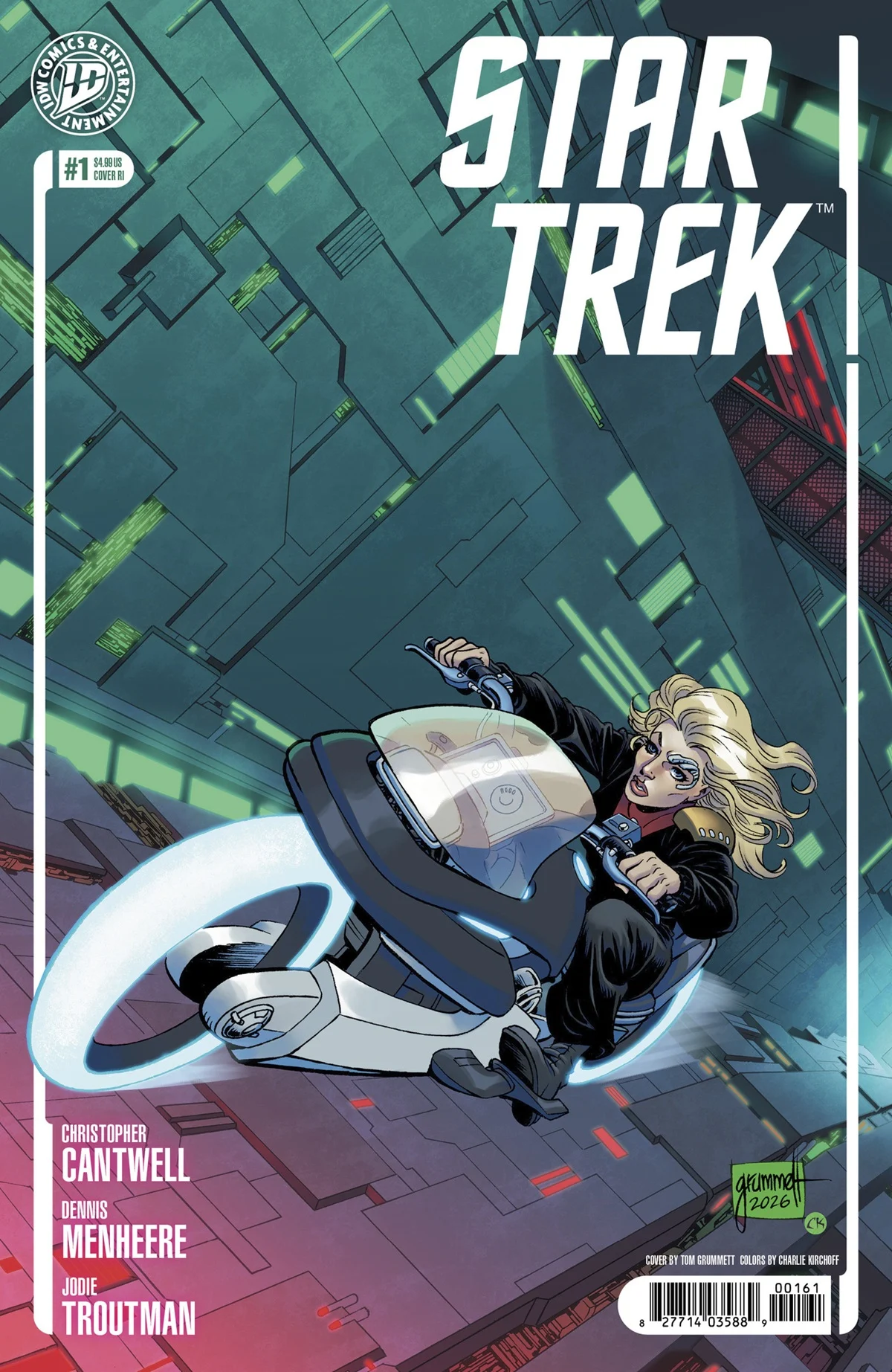 Star Trek #1 cover variant RI 1-25 by Tom Grummett.