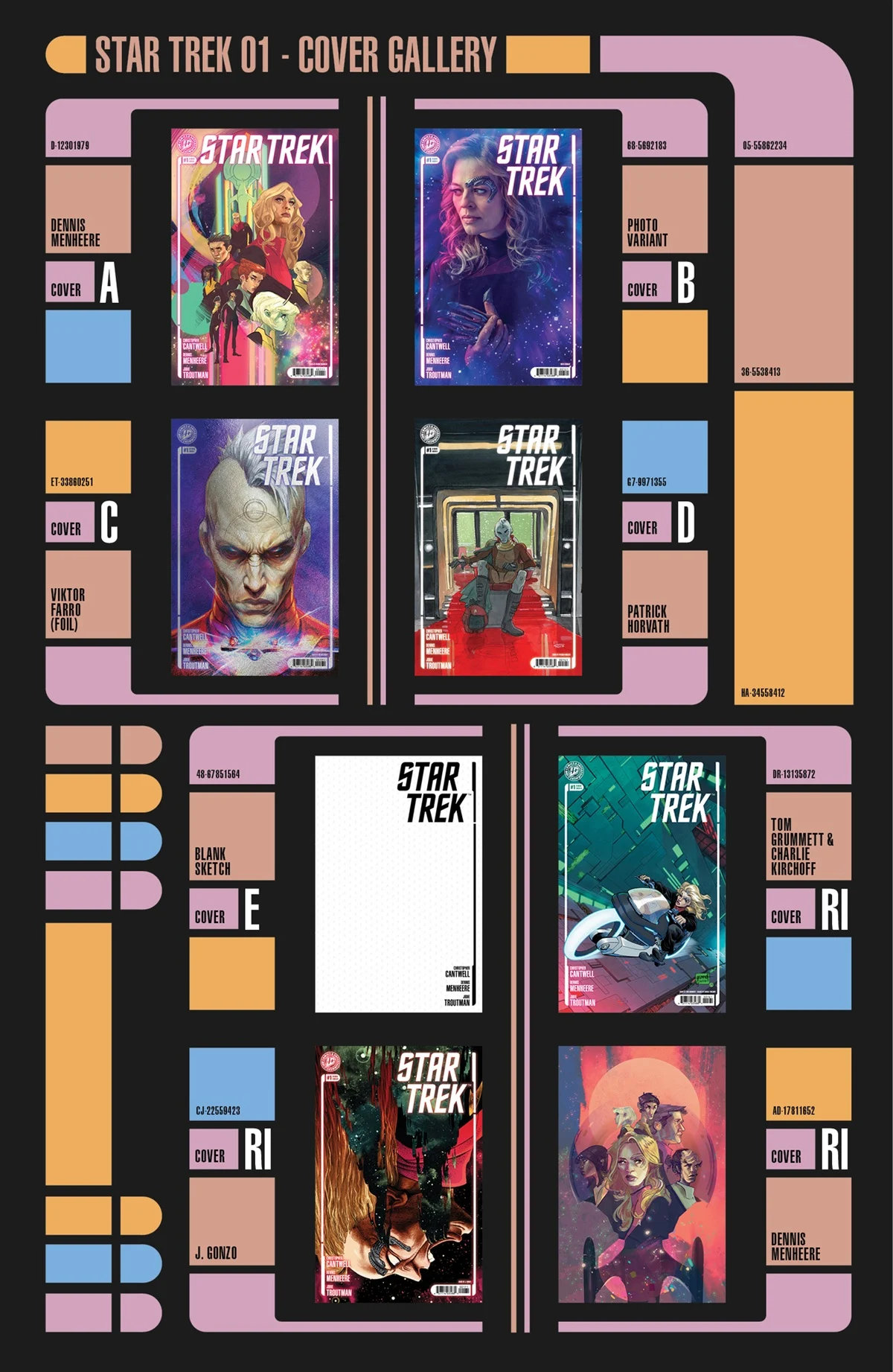 Star Trek #1 cover gallery