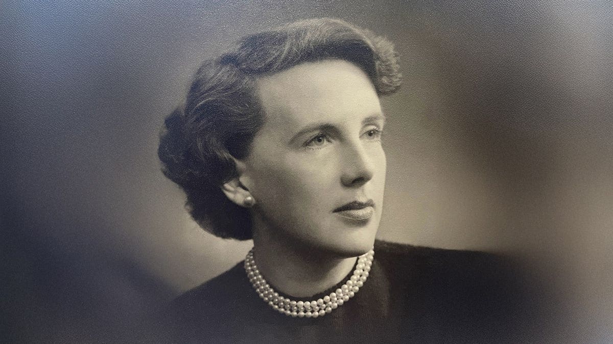 A black and white photo of Sue Lowther-Pinkerton.