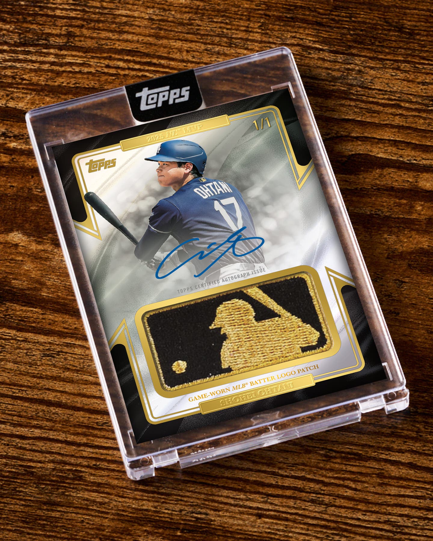 2026 Topps Shohei Ohtani MVP Gold Logoman card.