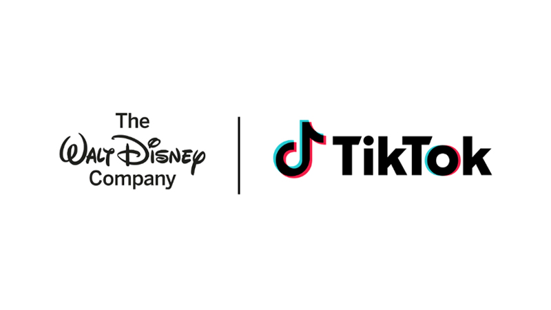 Disney and TikTok partnership announcement graphic