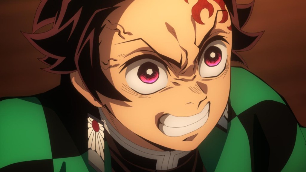 Tanjiro looking angry in Demon Slayer: Infinity Castle
