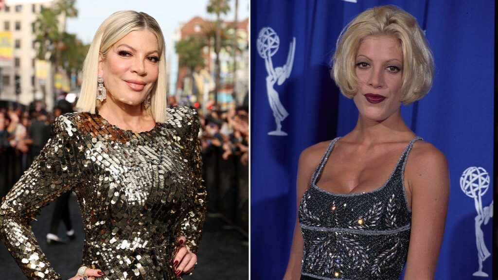 Tori Spelling poses in racy bikini top as she addresses departure from Jennie Garth’s podcast Tori Spelling poses in racy bikini top as she addresses departure from Jennie Garth’s podcast