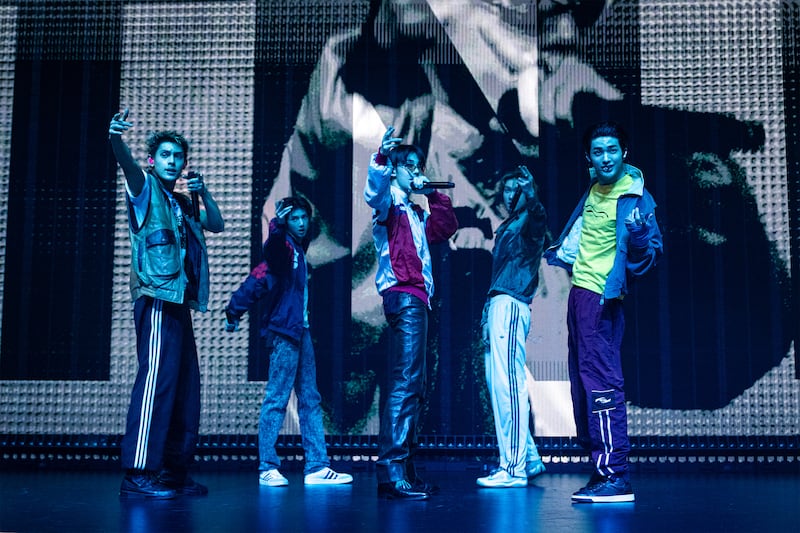 Boy group on stage