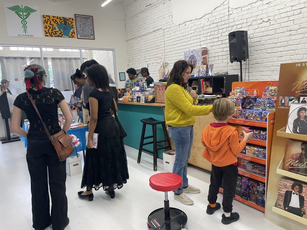 Customers browsing at OffBeat on Free Comic Book Day.