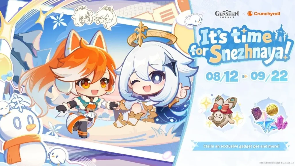 Genshin Impact collaborates with Crunchyroll for Version 7.0 Snezhnaya update Genshin Impact collaborates with Crunchyroll for Version 7.0 Snezhnaya update