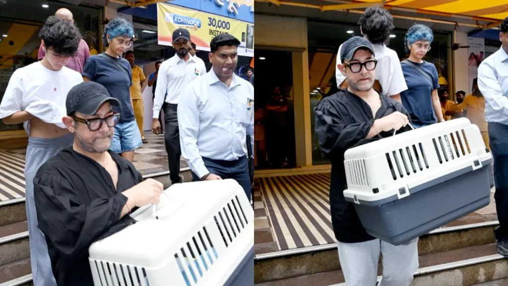 Watch: Aamir Khan, Kiran Rao look worried as son Azad cries outside pet clinic Watch: Aamir Khan, Kiran Rao look worried as son Azad cries outside pet clinic