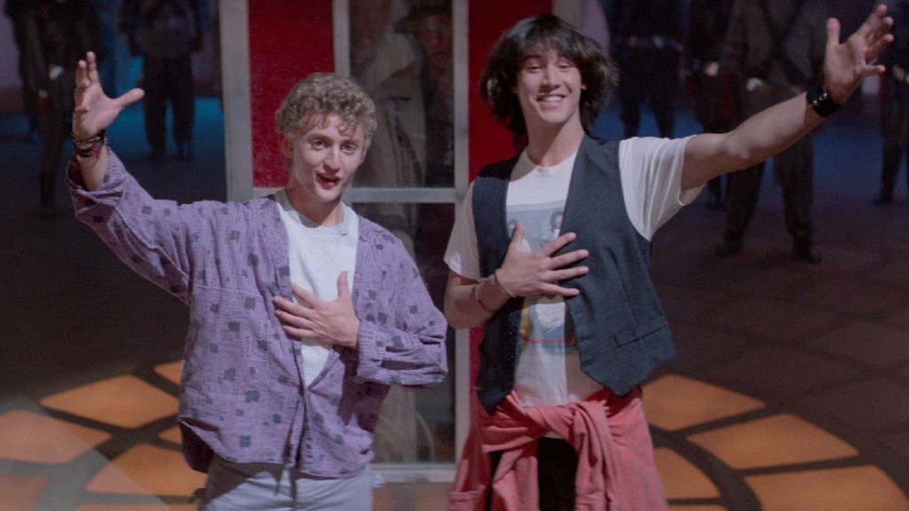 Alex Winter and Keanu Reeves in Bill and Ted's Excellent Adventure
