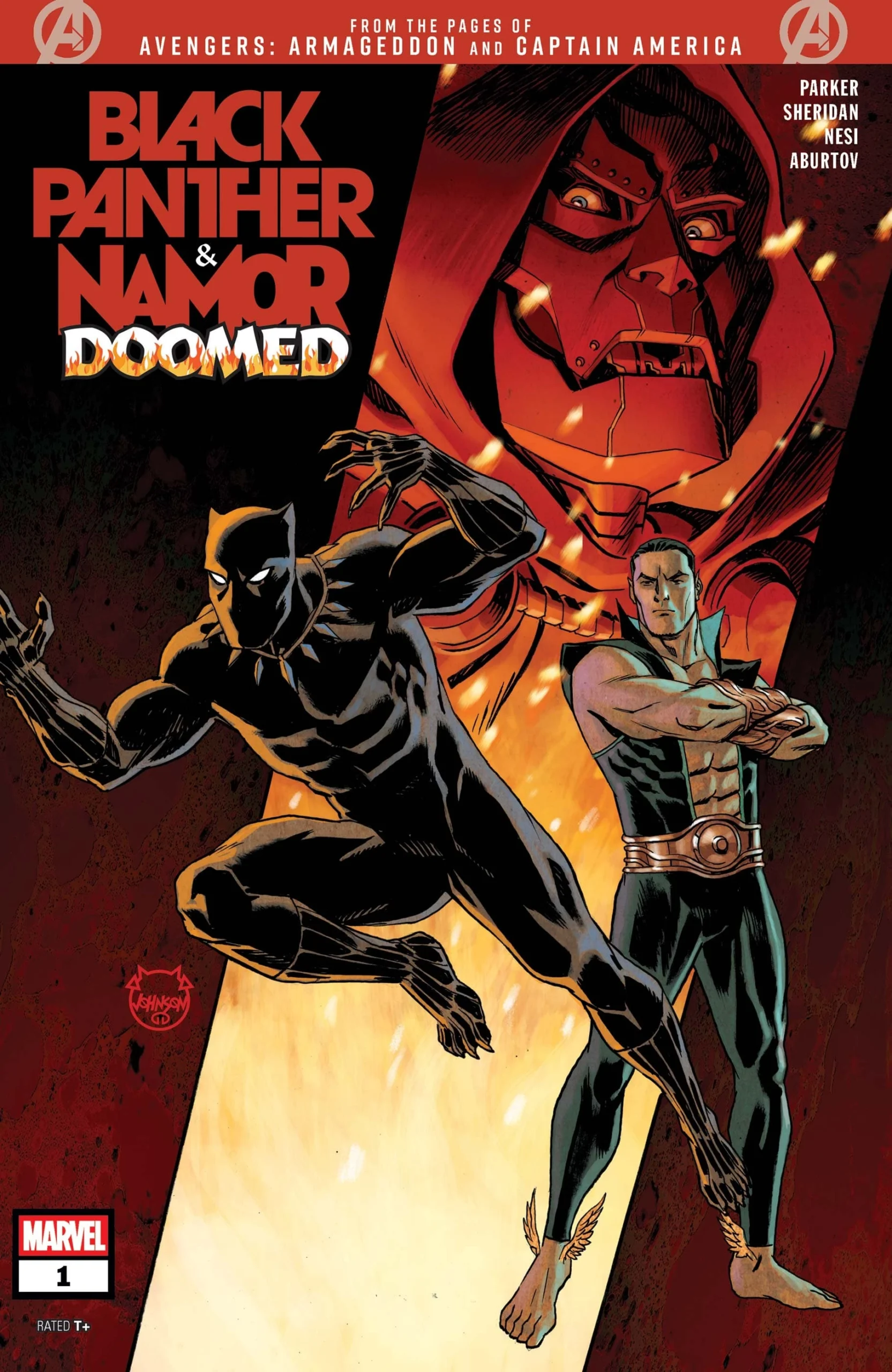 BLACK PANTHER/NAMOR: DOOMED (2026) #1 cover by Dave Johnson