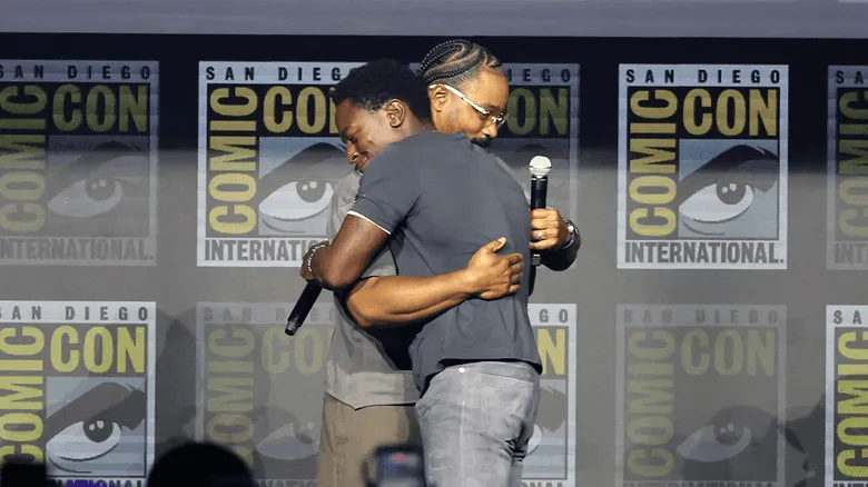 David Jonsson and Ryan Coogler on stage at San Diego Comic-Con 2026