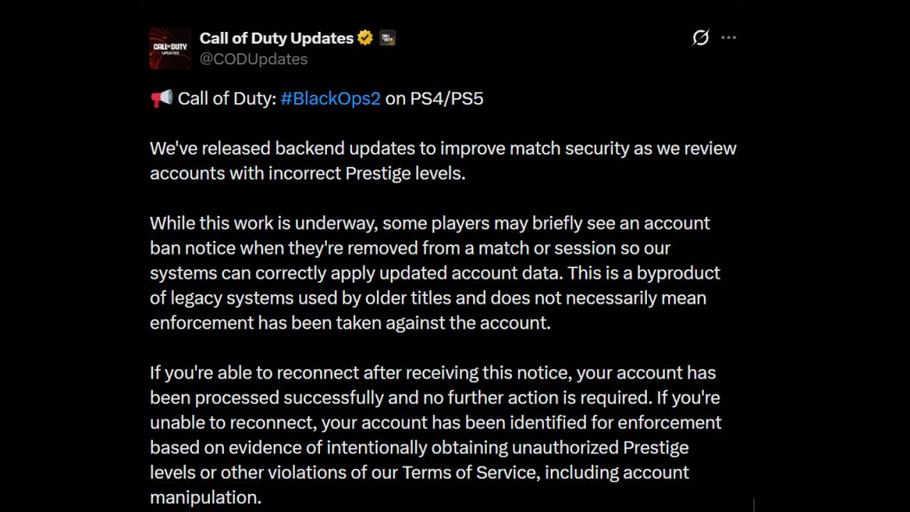 BO2 Update Hacked Accounts