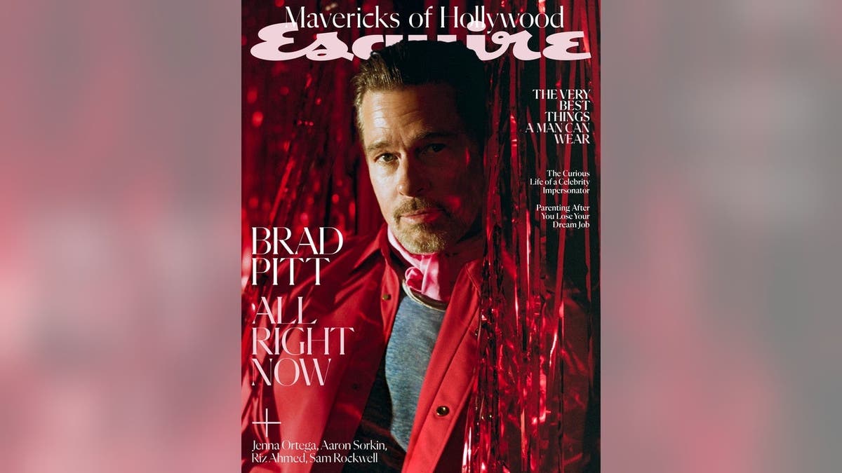 Brad Pitt poses for an Esquire magazine cover.