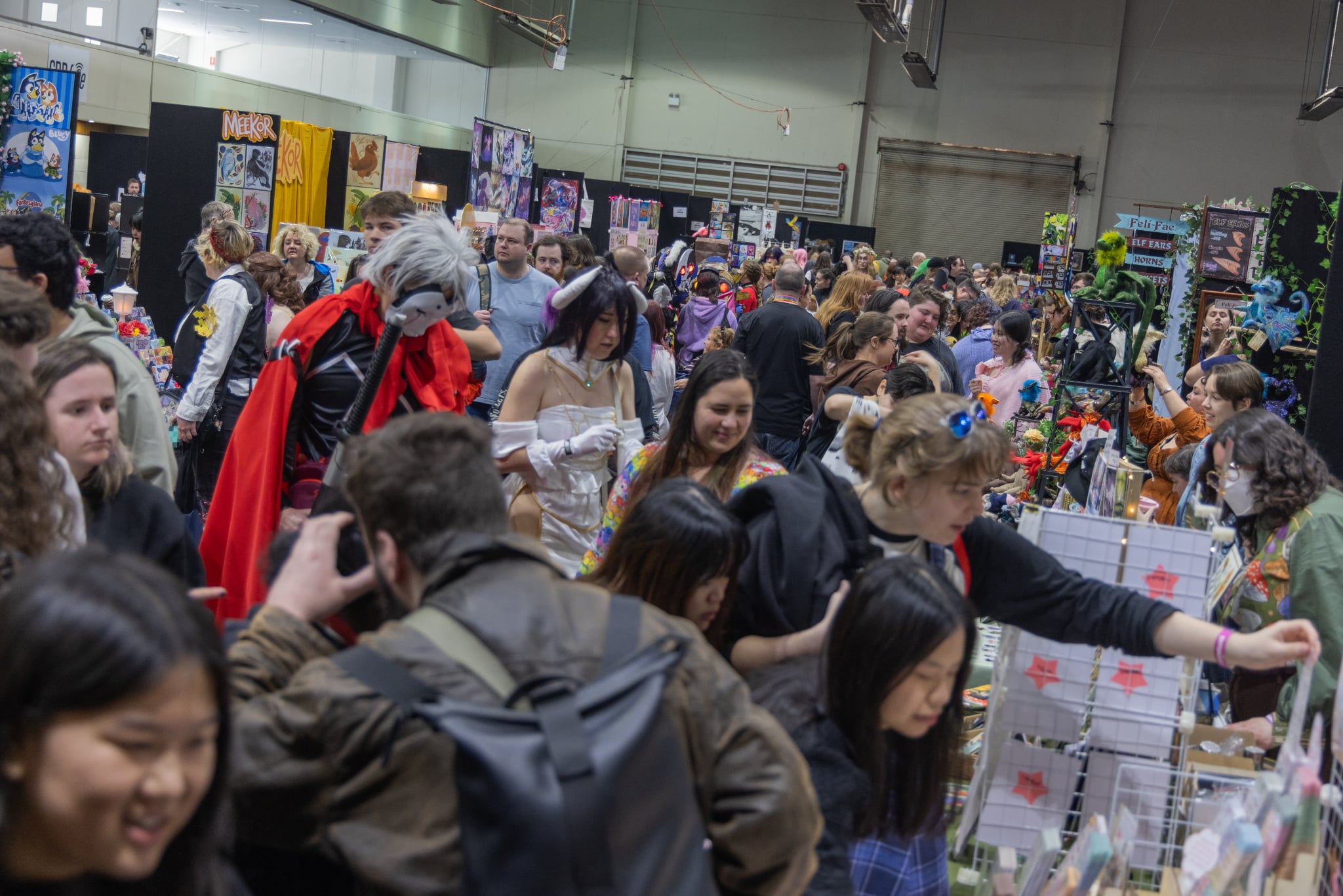 A large crowd at Comic Con.