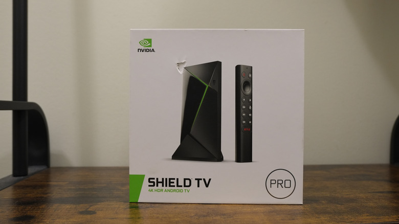 The product box for the Nvidia Shield Pro