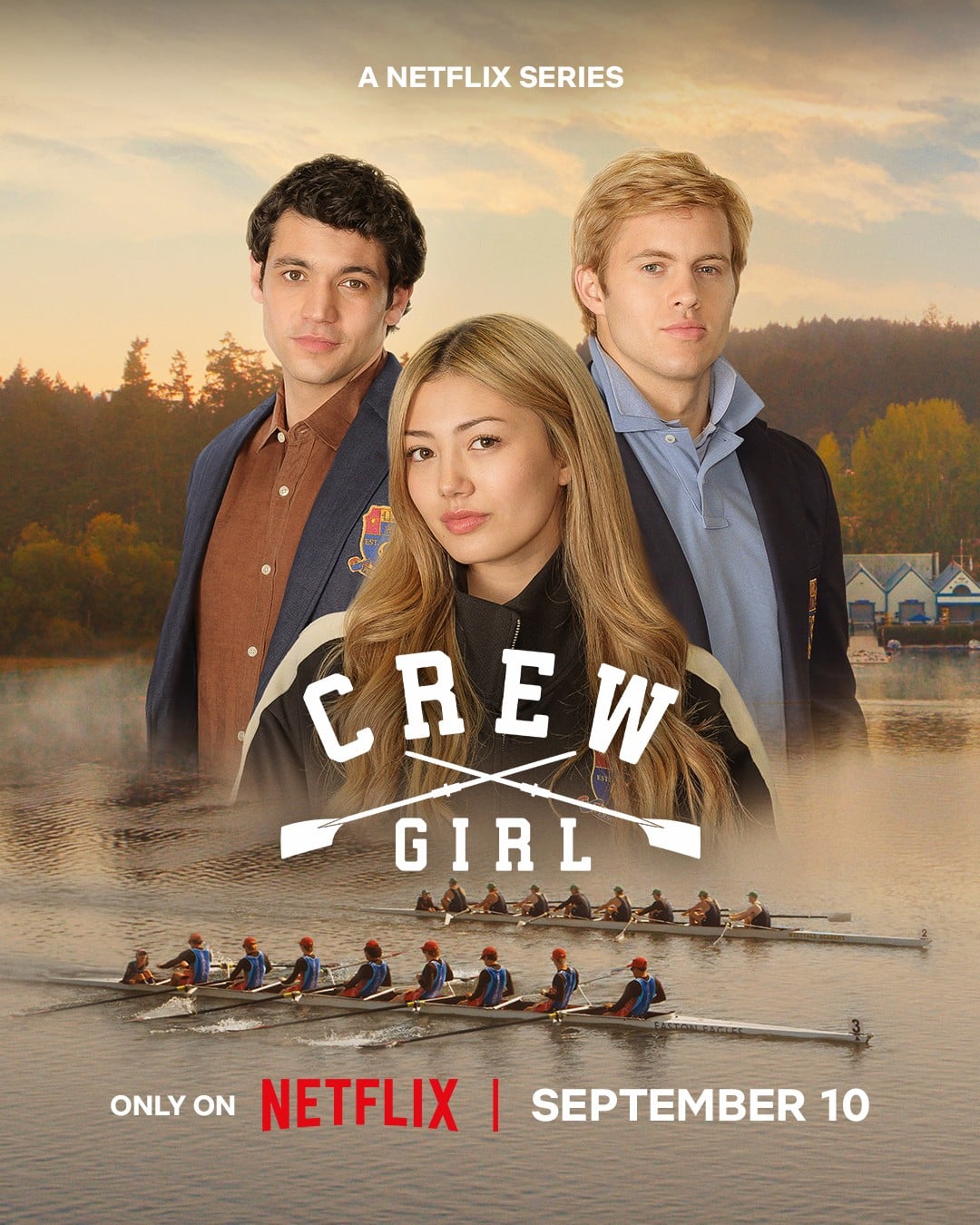 Miku Martineau, Sam Braun and Kyle Clark featured on Crew Girl key art
