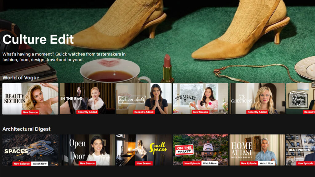 Netflix’s ‘The Culture Edit’ Continues Expansion: Brand New Series and the Launch of ‘Fresh Finds’