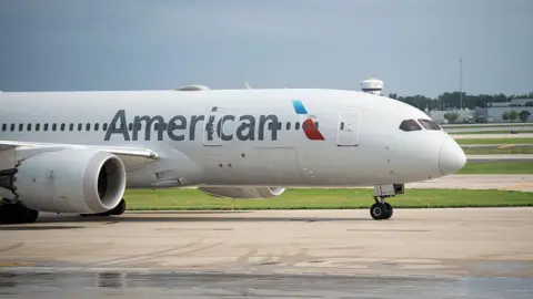 Getty Images American Airlines Boeing 787 Dreamliner aircraft is seen at Chicago O'Hare International Airport in Chicago, Illinois.