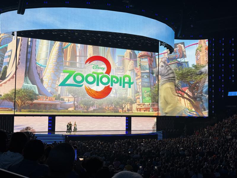 Zootopia 3 logo at D23 2026.