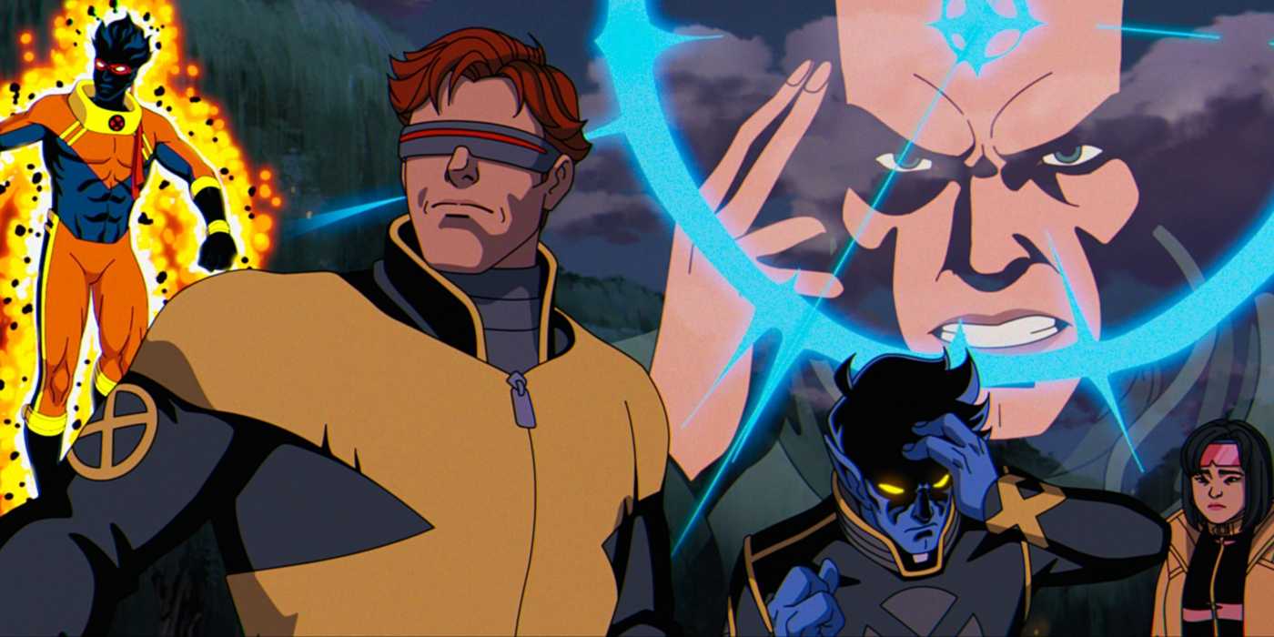 Sunspot, Cyclops, Xavier, Nightcrawler, and Jubilee in X-Men '97 Season 2
