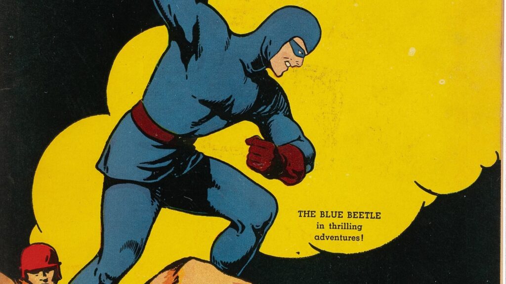Blue Beetle & Washington Attacked, Mystery Men Comics #21 at Auction Blue Beetle & Washington Attacked, Mystery Men Comics #21 at Auction