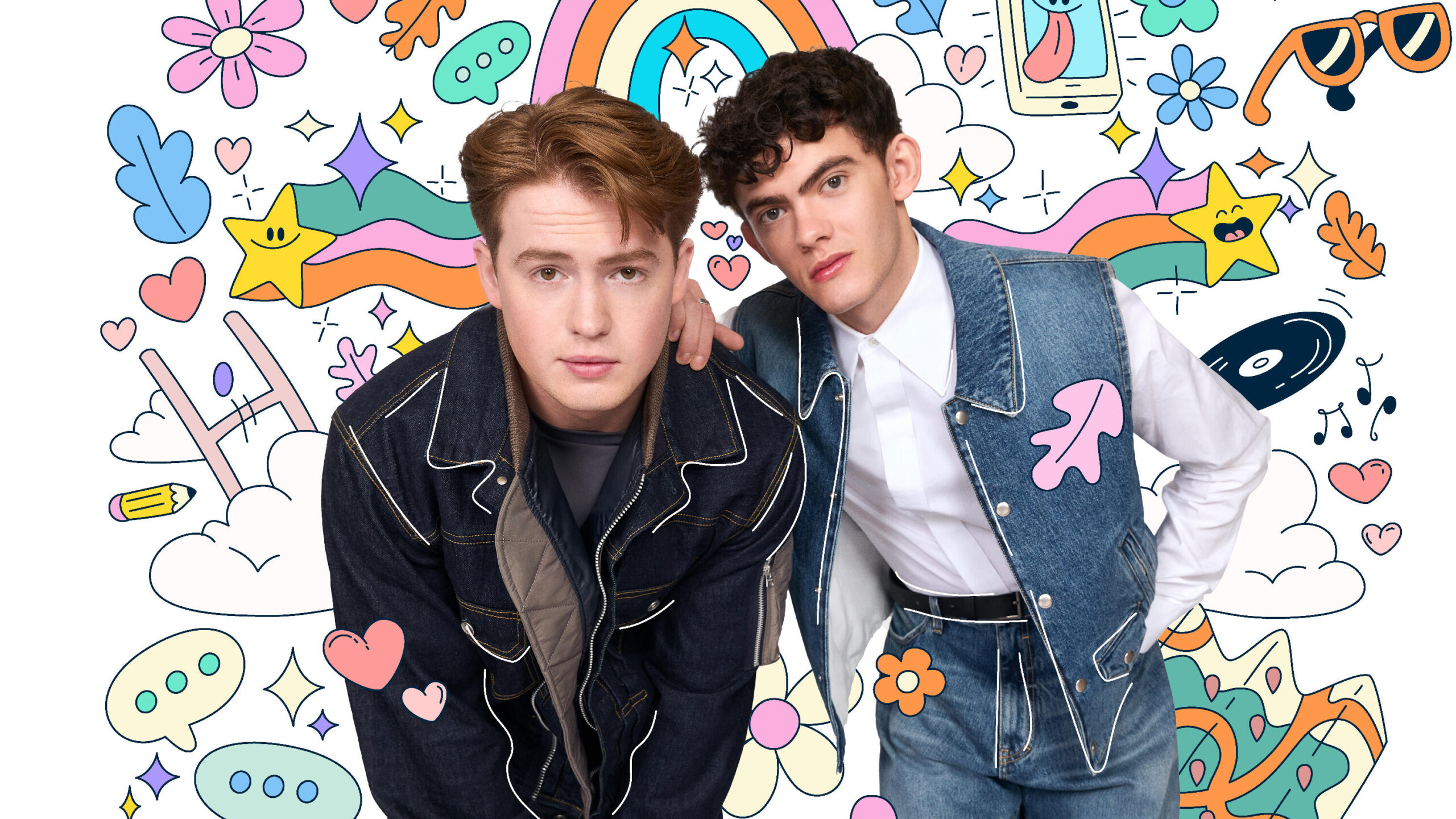 Joe Locke and Kit Connor appear in a promotional poster for Heartstopper