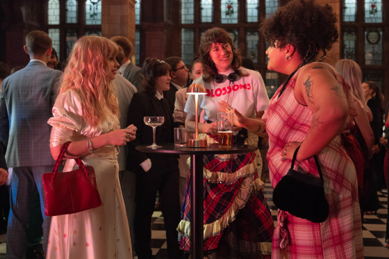 Angourie Rice, director Alicia MacDonald and Amber Grappy on the set of "Finding Emily."
