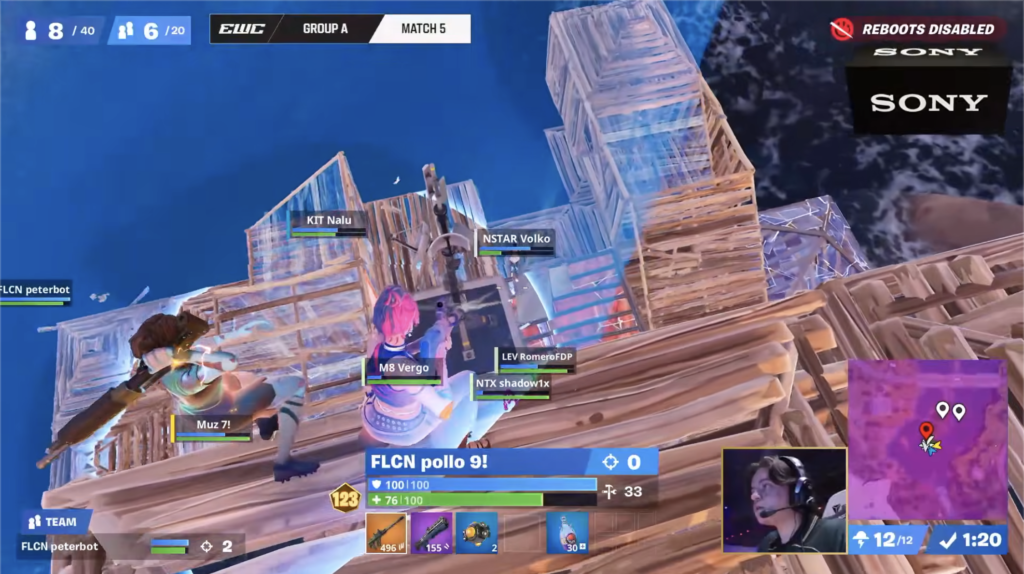 Fortnite Reload Opens First Global Championship in Paris: Peterbot, Pollo Lead 40