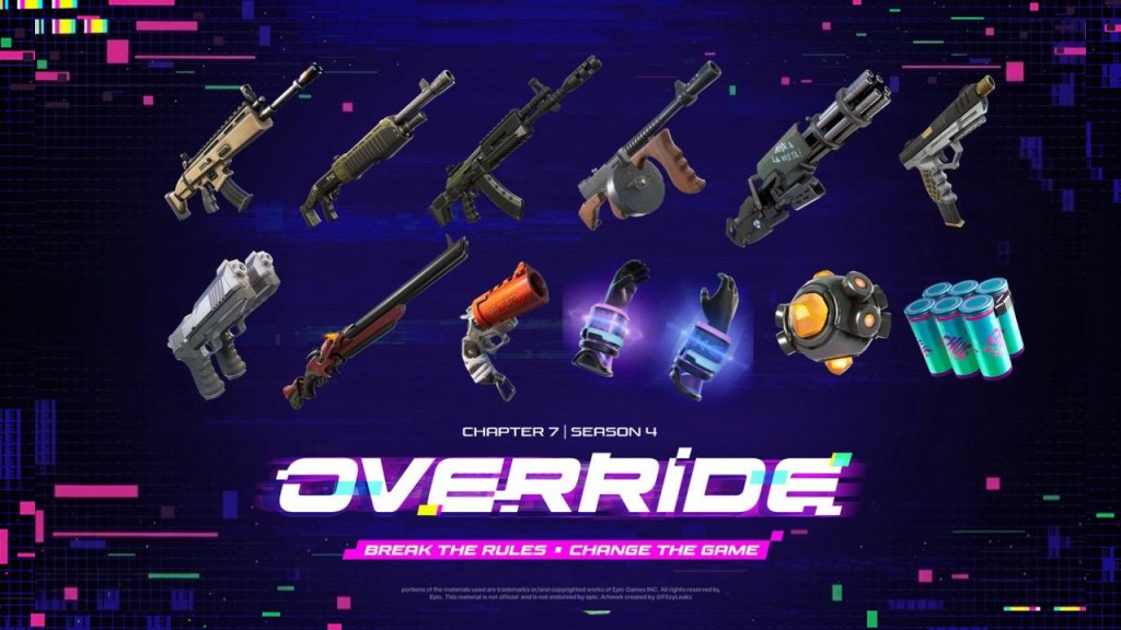 Fortnite Chapter 7 Season 4 Loot Pool