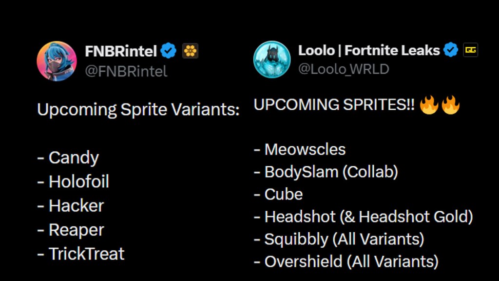 Fortnite Chapter 7 Season 4 Sprites Leaked