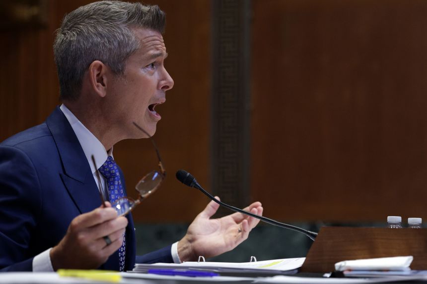 Secretary of Transportation Sean Duffy testifies before the Subcommittee on Transportation, Housing and Urban Development, and Related Agencies of the Senate Committee on Appropriations, on May 19.