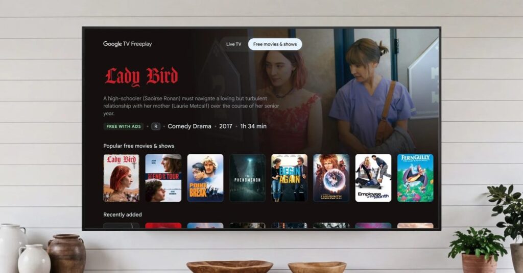 Google TV adds over 10,000 free movies & shows on