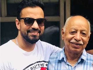 Rajiv Thakur with father
