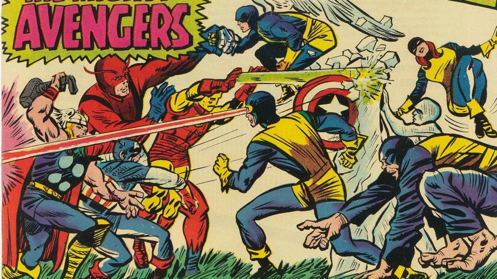 Cover art of X-Men #9, featuring the team fighting The Avengers.