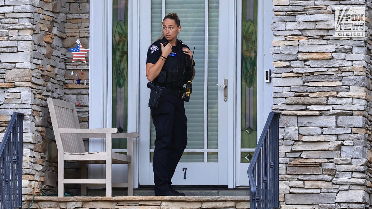 Police perform a wellness check at a home where brothers Brian and Zach Hickerson are believed to be staying in Greenville, S.C., Wednesday, August 19, 2026. Brian's ex girlfriend, Hayden Panettiere was found dead in an apartment in Greenville on Sunday. (Kat Ramirez for Fox News Digital)