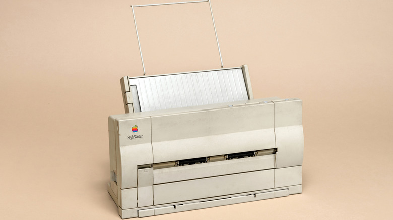 Apple StyleWriter inkjet printer for home office from the '90s.