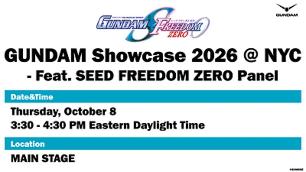 MOBILE SUIT GUNDAM SEED FREEDOM ZERO Heads to New York Comic Con 2026 With Panel and Livestream