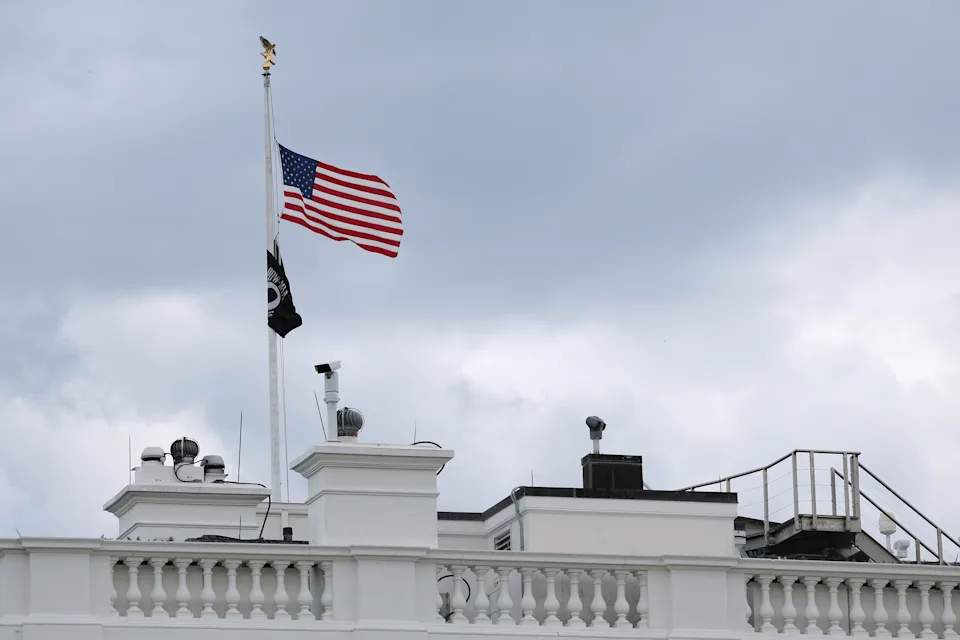 The American flag that flies over the White House is lowered to half staff in honor of the passing of country music icon Dolly Parton.