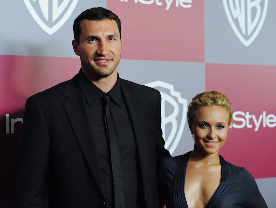 Hayden Panettiere Wladimir Klitschko arrive at the 2011 InStyle/Warner Brothers Golden Globes Party.