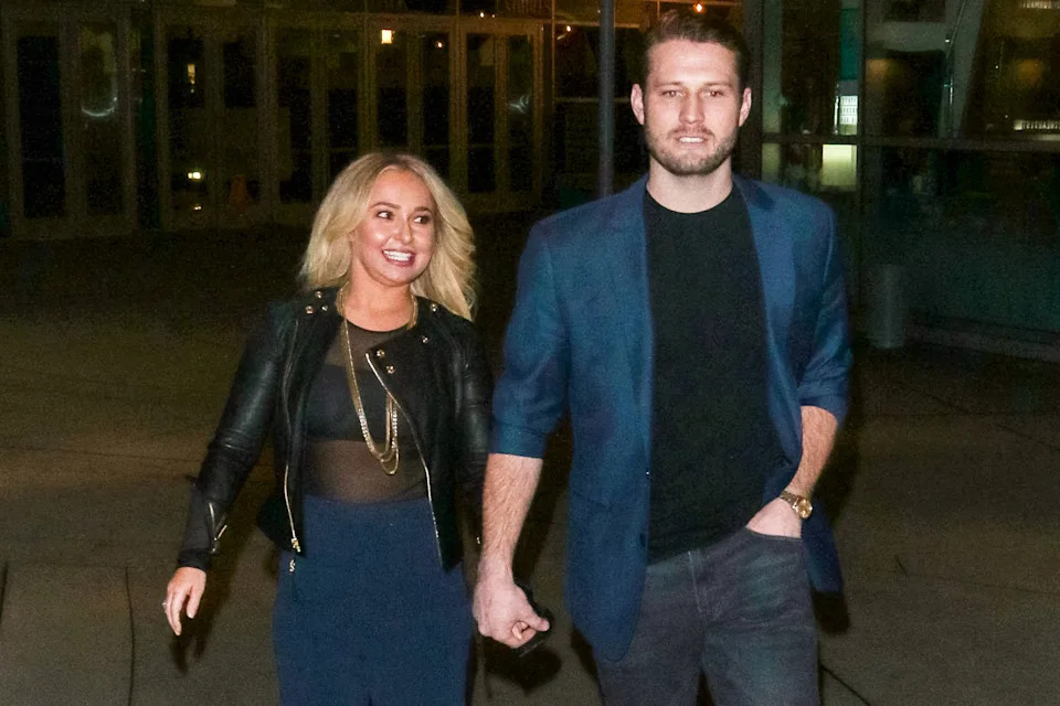 Hayden Panettiere and Brian Hickerson holding hands in 2019.
