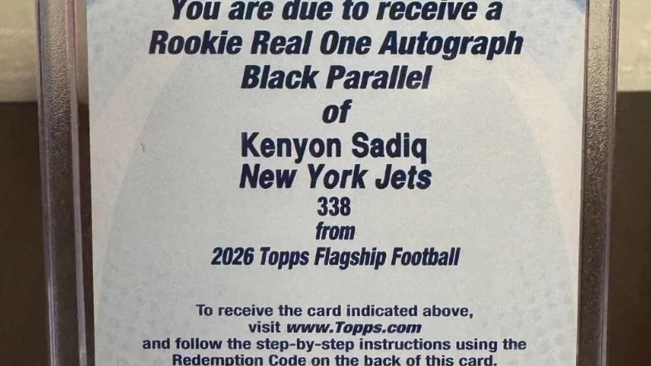 Kenyon Sadiq Black Real One Autograph