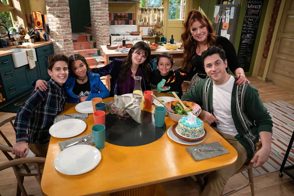 Alkaio Thiele; Janice LeAnn Brown; Selena Gomez; Max Matenko; Mimi Gianopulos; David HenrieCredit: Disney/Eric McCandless