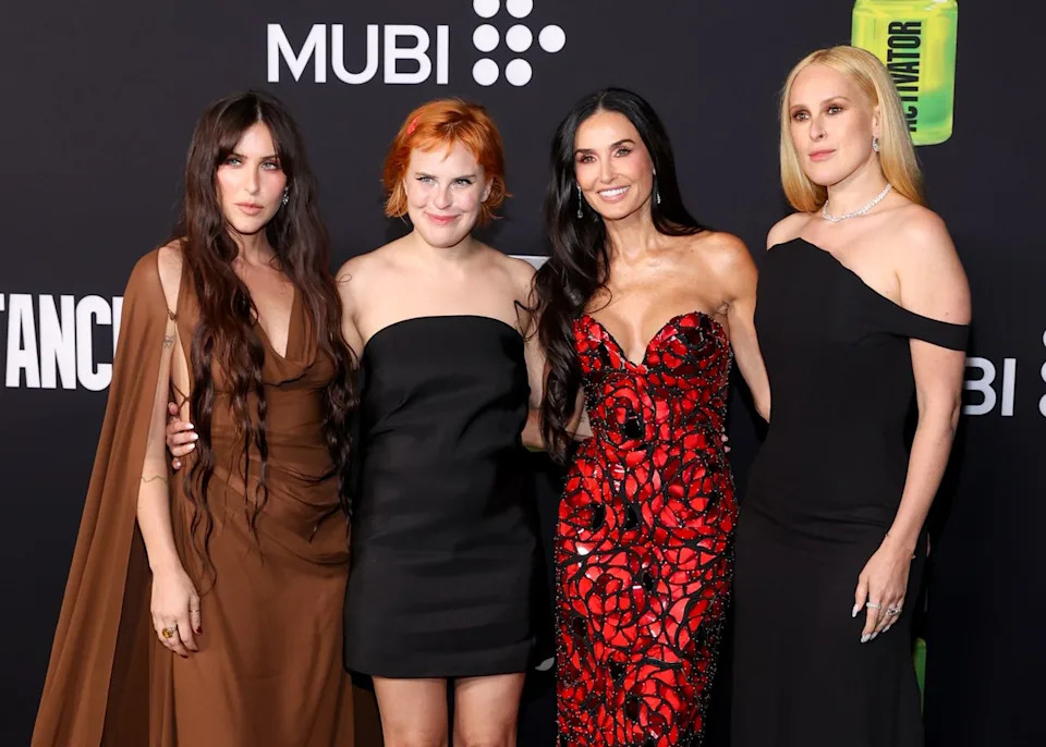 Demi Moore and her daughters at 'The Substance' premiereCredit: Getty Images