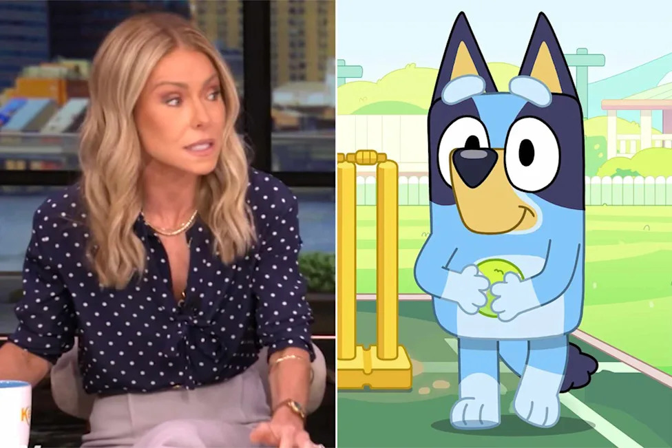 'Live With Kelly and Mark' star Kelly Ripa; Bluey on 'Bluey'Credit: ABC; Everett