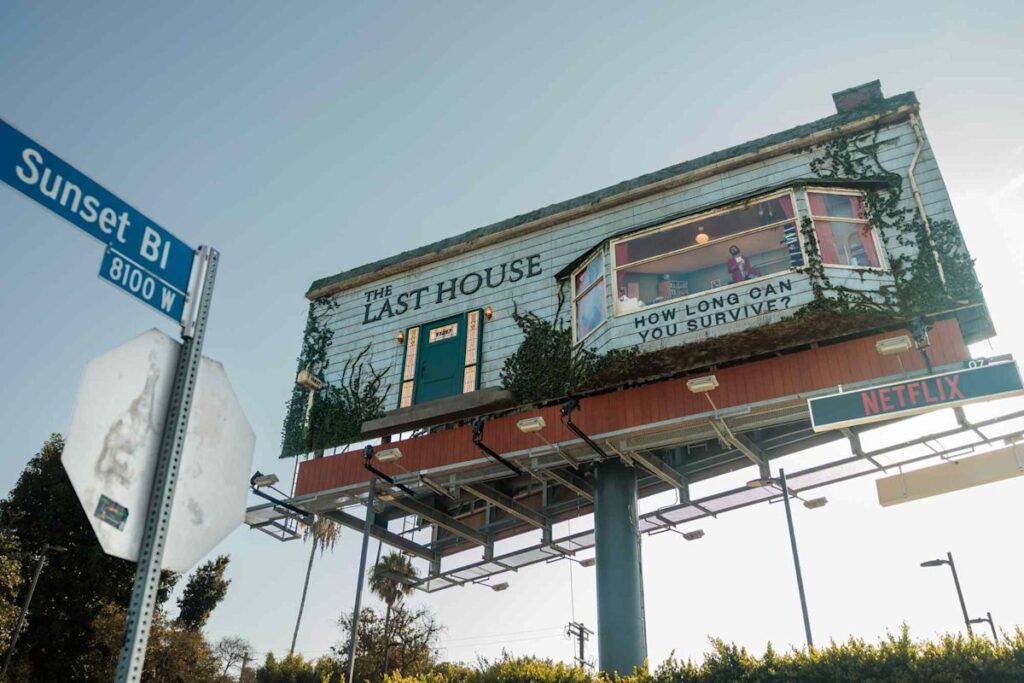 Netflix stuck a guy in a billboard to promote a new movie