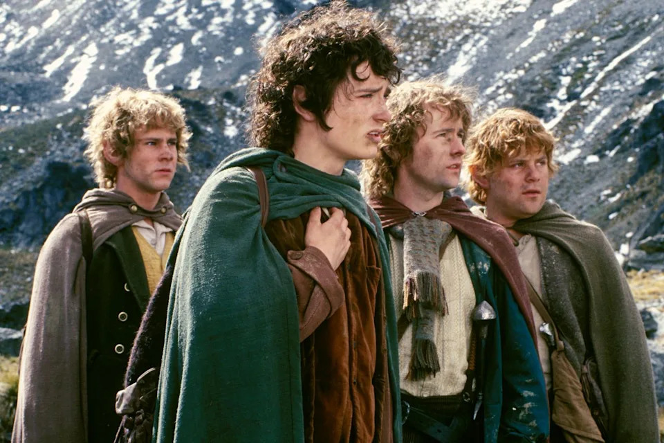 Dominic Monaghan, Elijah Wood, Billy Boyd, and Sean Astin in 'The Lord of the Rings: The Fellowship of the Ring'Credit: Pierre Vinet/New Line