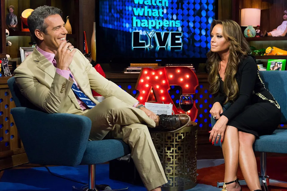 Leah Remini with Andy Cohen on 'Watch What Happens Live' in 2014Credit: Charles Sykes/Bravo/NBCU Photo Bank/NBCUniversal via Getty