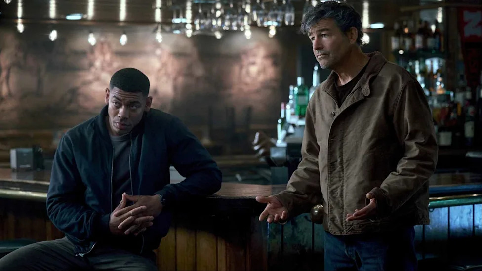 Aaron Pierre and Kyle Chandler in Lanterns.
