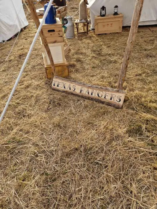 The Texas Rangers Wallonia Belgium tent at the Country & Western Fest in the Belgian Ardennes in July, 2026. (Photo courtesy: Krys Copeland)
