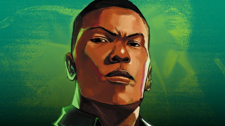 John Stewart from the DC Comics looking tough